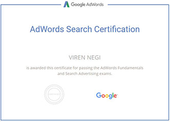 Viren Negi Google Adwords Consultant